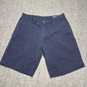 RALPH LAUREN POLO CHINO 9" SHORTS VTG 90s Y2K CASUAL NAVY BLUE MENs SZ 32